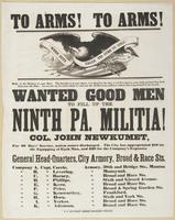 To arms! To arms! : Rally to the defence of your state. The invader is at your doors; it is therefore the duty of all freeman [sic] to come forth and hurl him back from your fair state. Let no one say he stood calmly by and saw the Old Keystone polluted w