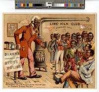 Brother Gardner addresses the lime kiln club on the virtues of Dixon's Stove Polish [graphic].