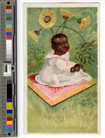 [African American infant sitting on a blanket] [graphic].