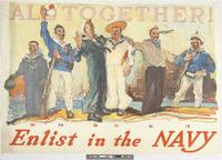 All together! Enlist in the Navy [graphic] / H. Reuterdahl.