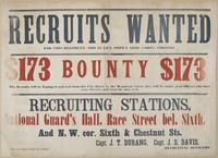 Recruits wanted for this regiment, now in Gen. Pope's Army Corps, Virginia. : $173 bounty $173 The recruits will be equipped and sent from this city direct to the regiment, where they will be under good officers who have seen service, and treat men well. 