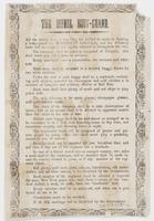 The Model body-guard. : All the young men, in the city, are invited to assist in forming a body-guard for President Lincoln, and the following basis will be adopted and rigidly adhered to throughout the war; The company shall be entirely composed of colon