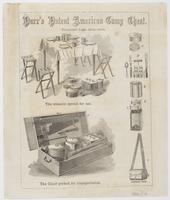 Parr's patent American camp chest. : Patented June 25th, 1861. ...
