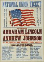 National Union ticket 20th Ward! : Lincoln, Johnson. Congress, Wm. D. Kelley Assembly, Franklin D. Sterner, 1st and 2d divisions. George De Haven, Jr., 3d and 11th divisions. Francis Hood, 4th, 5th, 6th, 7th, 8th, 9th and 10th divisions. Common Council, J