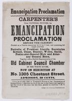 Emancipation Proclamation : Carpenter's great national picture, the Emancipation Proclamation before the Cabinet! Painted on a canvas measuring 14 1/2 by 9 feet, and containing full length and life-size portraits of President Lincoln, Secretaries Seward, 