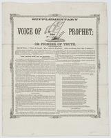 Supplementary Voice of the prophet; or Pioneer of truth. : Philadelphia, 1862. Motto.--