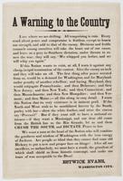 A warning to the country : I see where we are drifting. All temporising is ruin. Every word about peace and compromise is fruitless, except to lessen our strength, and add to that of the enemy. ... If this nation wants to exist, at all, I warn it against 