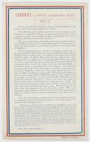 Liberty--a divine, inalienable right. No. 2. : Every star in the American flag proclaims liberty to the captive, and every stripe defiance to tyrants. ... New York, June 10, 1861.