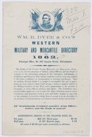 Wm. R. Dyer & Co.'s Western and mercantile directory for 1862. : Principal office, No. 607 Sansom Street, Philadelphia. The design of the United States military and mercantile directory, is to call the attention of sutlers, army officers, and the trade in