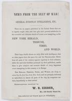 News from the seat of war! : General European intelligence, etc. There are no papers published in the United States that are so eagerly sought after, and that give such general satisfaction in the extended and elaborate details of events now transpiring, 