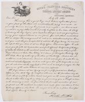 Office of Fletcher Brothers general lottery agents Covington, Kentucky. : Dear Sir, Knowing that a good prize sent to some influential person in your part of the state ... our business and reputation as prize sellers would be greatly benefited .... Here i