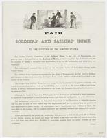 Fair for the Soldiers' and Sailors' Home. To the citizens of the United States. : The Ladies Visiting Committee of the Soldiers' Home, in the city of Philadelphia, propose to open a national fair at the Academy of Music, on the twenty-third day of October