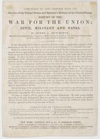 History of the war for the Union: civil, military and naval. By Evert A. Duyckinck, : illustrated with highly-finished steel engravings of battle scenes by sea and land, and full-length portraits of naval and military heroes, from original paintings by Al