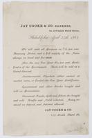 We will cash all coupons on 7 3/10 per cent Treasury notes, : and a full supply of the notes always on hand and for sale. Also, the new one year six per cent. certificates of the government. These will be sold at a liberal discount. Quartermaster vouchers