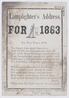 Lamplighter's address. For 1863 for New Year's 1863.