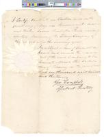 B01F52 - Certification of election of James Pemberton Parke election as treasurer, 1813-02-03