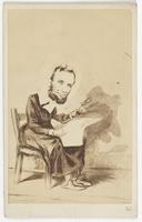 [Photographic reproduction of a caricature of Abraham Lincoln attired as an elderly woman] [graphic].