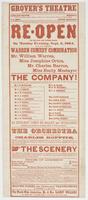 Grover's Theatre Pennsylvania Avenue, near Willard's Hotel. : Leonard Grover, director also of Grand German Opera, Academy of Music, N.Y.--Grover & Sinn, Chestnut St. Theatre, Philada. C.D. Hess acting manager The management takes pleasure in announcing t