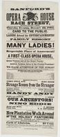 Sanford's new Opera House Race Street, between Second & Third, : Thursday evening, Decem'r 22, 1864. Card to the public. Mr. Sanford begs leave to acquaint the unknowing, who are daily asking the question, whether ladies attend his entertainments? at the 