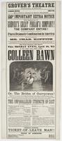 Grover'sTheatre Pennsylvania Avenue, near Willard's Hotel. : Leonard Grover, director also, of Grover's Chestnut St. Theatre, Philadelphia. Important extra notice First appearance of Grover's great Philad'a company! The company entire! Pronounced by the P