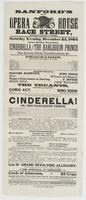 Sanford's new Opera House Race Street, between Second & Third, : Saturday evening, December 24, 1864 Grand holiday pantomime, Cinderella, or The harlequin prince with new scenery, tricks, transformations, &c. Programme. ... The truants, ... To conclude wi