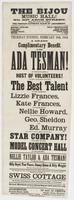 The Bijou Music Hall! No. 607 Arch Street, next door below the theatre. The people's favorite place of amusement. : Harry Enochs, sole proprietor Billy Boyd, stage manager J. Nosher, musical director Andrew Enochs, ticket agent Officer, A. Lake Thursday e