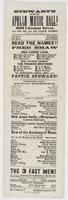 Stewart's New Apollo Music Hall! : 609 Chestnut Street, and 608, 610 and 612 Jayne Street, (entrance on Chestnut Street.) J.C. Stewart, sole proprietor Fred Shaw, stage manager Prof. Knoth, musical director Read the names!! First week of Fred Shaw the Ame