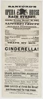 Sanford's new Opera House Race Street, between Second & Third, : Saturday evening, Decem'r 31, 1864, unprecedented success of Sanford's Troupe and the holiday pantomime. Programme. ... That's my boy. ... To conclude with the grand fairy operatic pantomime