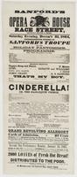 Sanford's new Opera House Race Street, between Second & Third, : Saturday evening, Decem'r 31, 1864, unprecedented success of Sanford's Troupe and the holiday pantomime. Programme. ... That's my boy. ... To conclude with the grand fairy operatic pantomime