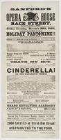 Sanford's new Opera House Race Street, between Second & Third, : Friday evening, Decem'r 30th, 1864, immense success of the holiday pantomime!! Ladies and their children out en masse. Children will be admitted during the holidays, with their parents, at 1