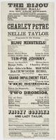 The Bijou Music Hall! No. 607 Arch Street, next door below the theatre. The people's favorite place of amusement. : Harry Enochs, sole proprietor & manager Jas. W. Holden, leader of orchestra Andrew Enochs, door tender E. Buck, ticket agent Abe Lake, offi