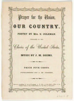 Prayer for the Union, : our country.