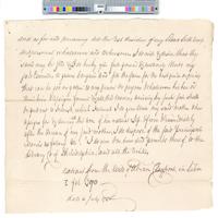 B04F38 - Extract from will of Abram Claypoole regarding gift of 100 pounds to library, 1789-07-08