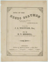 Song of the Negro boatmen at Port Royal, 1861. / Poetry by J.G. Whittier, Esq. ; Music by H.T. Merrill, author of "Take your gun and go John."