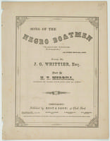Song of the Negro boatmen at Port Royal, 1861. / Poetry by J.G. Whittier, Esq. ; Music by H.T. Merrill, author of 