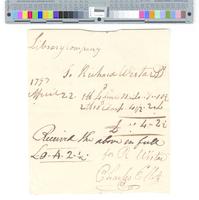 B05F20 - Order to pay Richard Wistar for building materials, 1797-04-22