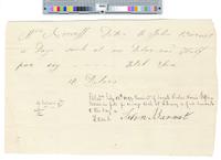 B05F26 - Order to pay John Barnat for 10 days labor at the library, 1797-07