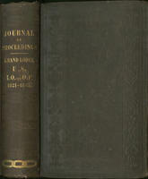 Journal of proceedings of the Right Worthy Grand Lodge of the Independent Order of Odd Fellows of the United States of America, and jurisdiction thereunto belonging :   from its formation, February 1821, to the close of the annual session, 1843; together 