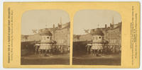 Stereoscopic view of a portion of Market Street, Philadelphia, looking west, embracing the cupola of the Market House