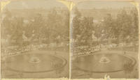 [Fountain and rock garden, probably in Fairmount Park, Philadelphia]