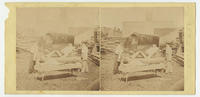 Views of a U.S. Army Hospital Department No. 9 ambulance in a lumber yard, probably in Washington, D.C