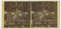 [Interior view of factory showing industrial machinery patented by Samuel Harrison]
