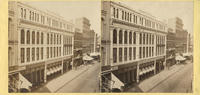 [Row of buildings with funeral decorations for President Lincoln, Philadelphia, April 1865]