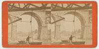 [Girard Avenue Bridge under construction, Schuylkill River, Fairmount Park, Philadelphia]