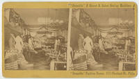 "Domestic" and Grover & Baker sewing machines, and "Domestic" Fashion Rooms, 1111 Chestnut St., Phila.