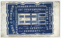 Benj. C. Hornor, manufacturer of varnishes, Japans, &c. Dealer in gum copal spts. turpentines &c. No. 81 Arch St. Philadelphia.