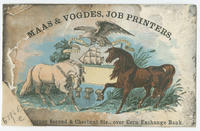 Maas & Vogdes, job printers, [N.E.?] corner of Second & Chestnut Sts., over Corn Exchange Bank.