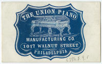 The Union Piano Manufacturing Co., 1017 Walnut Street, Philadelphia.