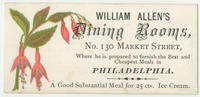 William Allen's dining rooms, No. 130 Market Street,