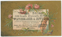 Wm. Idler, 109 South Eleventh Street, watchmaker & jeweler, over 20 years experience in repairing fine watches.